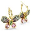 Brincos pendentes Idyllia com cortes mistos, pavé, borboleta, multicoloridos, banhados a ouro Brincos pendentes Idyllia com cortes mistos, pavé, borboleta, multicoloridos, banhados a ouro