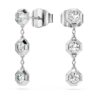 Brincos pendentes octogonais com diamantes cultivados em laboratório, 0,6 ct no total, forma redonda, prata esterlina Brincos pendentes octogonais com diamantes cultivados em laboratório, 0,6 ct no total, forma redonda, prata esterlina
