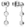Brincos pendentes octogonais com diamantes cultivados em laboratório, 0,6 ct no total, forma redonda, prata esterlina Brincos pendentes octogonais com diamantes cultivados em laboratório, 0,6 ct no total, forma redonda, prata esterlina