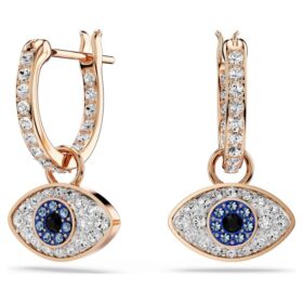 Brincos pendentes Symbolica Eye, multicoloridos, banhados a ouro rosa