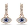 Brincos pendentes Symbolica Eye, multicoloridos, banhados a ouro rosa