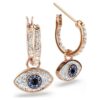 Brincos pendentes Symbolica Eye, multicoloridos, banhados a ouro rosa