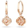 Brincos pendentes Una Clover, rosa, banhados a ouro rosa