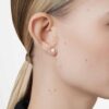 Brincos Solitários Eternity com Diamantes Cultivados em Laboratório, 1 Ct no total, Forma Redonda, Ouro Amarelo de 14K Brincos Solitários Eternity com Diamantes Cultivados em Laboratório, 1 Ct no total, Forma Redonda, Ouro Amarelo de 14K