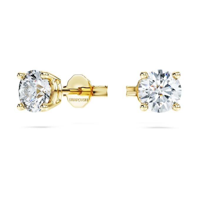 Brincos Solitários Eternity com Diamantes Cultivados em Laboratório, 1 Ct no total, Forma Redonda, Ouro Amarelo de 14K Brincos Solitários Eternity com Diamantes Cultivados em Laboratório, 1 Ct no total, Forma Redonda, Ouro Amarelo de 14K