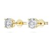 Brincos Solitários Eternity com Diamantes Cultivados em Laboratório, 1 Ct no total, Forma Redonda, Ouro Amarelo de 14K Brincos Solitários Eternity com Diamantes Cultivados em Laboratório, 1 Ct no total, Forma Redonda, Ouro Amarelo de 14K