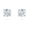 Brincos Solitários Eternity com diamantes cultivados em laboratório, 1 Ct no total, forma redonda, ouro branco de 14K Brincos Solitários Eternity com diamantes cultivados em laboratório, 1 Ct no total, forma redonda, ouro branco de 14K