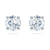Brincos Solitários Eternity com diamantes cultivados em laboratório, 2 Ct Tw, forma redonda, ouro branco de 14K Brincos Solitários Eternity com diamantes cultivados em laboratório, 2 Ct Tw, forma redonda, ouro branco de 14K