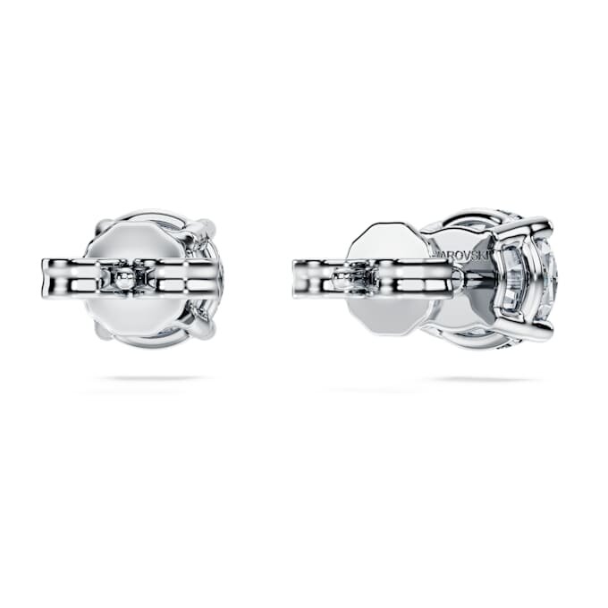 Brincos Solitários Eternity com diamantes cultivados em laboratório, 2 Ct Tw, forma redonda, ouro branco de 14K Brincos Solitários Eternity com diamantes cultivados em laboratório, 2 Ct Tw, forma redonda, ouro branco de 14K