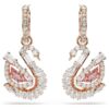 Brincos Swan Drop Pavé, Cisne, Rosa Brincos Swan Drop Pavé, Cisne, Rosa