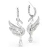Brincos Swan Swan, Branco, banhados a ródio