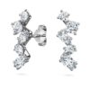 Brincos tipo «ear cuff» Galaxy com diamantes cultivados em laboratório, 1,25 ct no total, formas variadas, ouro branco de 14K Brincos tipo «ear cuff» Galaxy com diamantes cultivados em laboratório, 1,25 ct no total, formas variadas, ouro branco de 14K