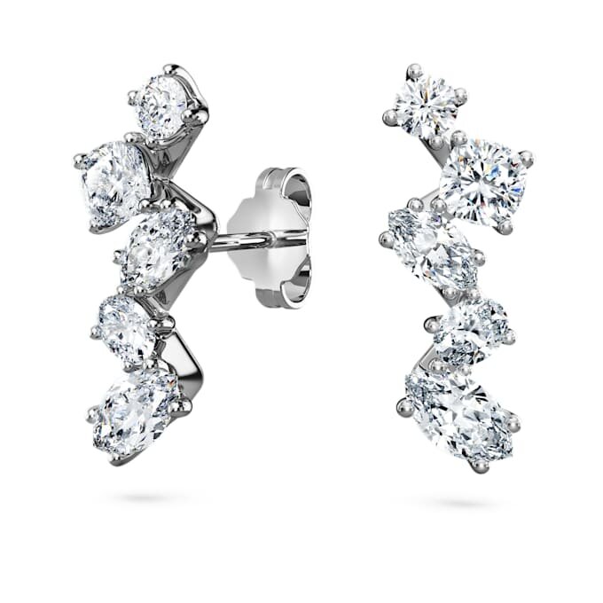 Brincos tipo «ear cuff» Galaxy com diamantes cultivados em laboratório, 1,25 ct no total, formas variadas, ouro branco de 14K Brincos tipo «ear cuff» Galaxy com diamantes cultivados em laboratório, 1,25 ct no total, formas variadas, ouro branco de 14K