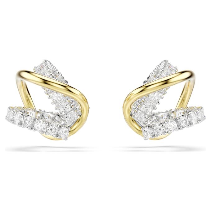 Brincos tipo «ear cuff» Hyperbola com cortes mistos, brancos, acabamento em metais mistos Brincos tipo «ear cuff» Hyperbola com cortes mistos, brancos, acabamento em metais mistos