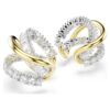 Brincos tipo «ear cuff» Hyperbola com cortes mistos, brancos, acabamento em metais mistos Brincos tipo «ear cuff» Hyperbola com cortes mistos, brancos, acabamento em metais mistos