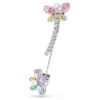 Broche Ariana Grande x Swarovski com cortes mistos, libélula, multicolorido, banhado a ródio Broche Ariana Grande x Swarovski com cortes mistos, libélula, multicolorido, banhado a ródio