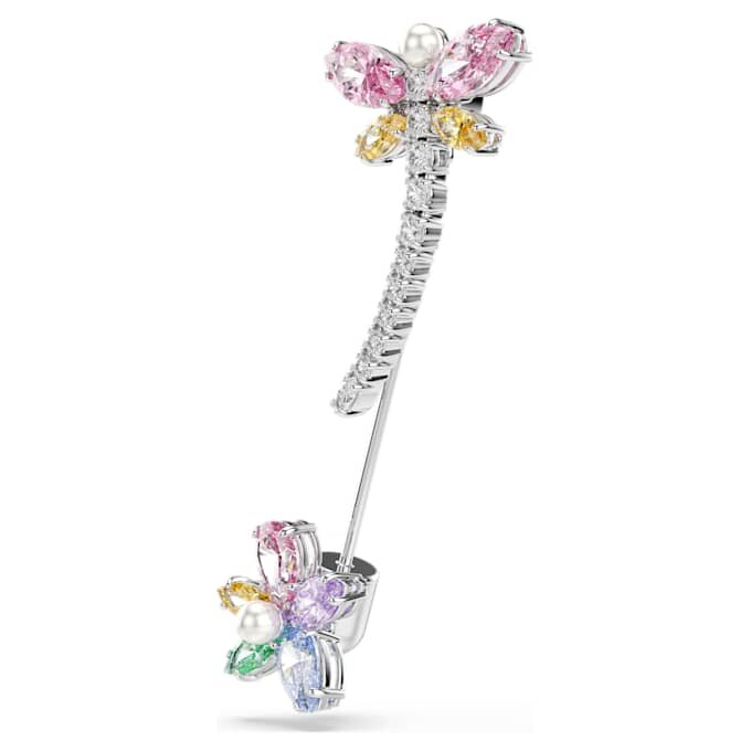 Broche Ariana Grande x Swarovski com cortes mistos, libélula, multicolorido, banhado a ródio Broche Ariana Grande x Swarovski com cortes mistos, libélula, multicolorido, banhado a ródio