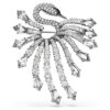 Broche da Coleção Vienna: Cisne, Branco, banhado a ruténio