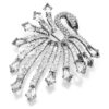 Broche da Coleção Vienna: Cisne, Branco, banhado a ruténio