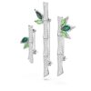 Broche Dellium Bambu, Verde, banhado a ródio Broche Dellium Bambu, Verde, banhado a ródio