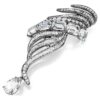 Broche «Feather» da Coleção Vienna, Branco, banhado a ruténio Broche «Feather» da Coleção Vienna, Branco, banhado a ruténio