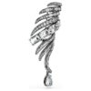 Broche «Feather» da Coleção Vienna, Branco, banhado a ruténio Broche «Feather» da Coleção Vienna, Branco, banhado a ruténio