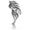 Broche «Feather» da Coleção Vienna, Branco, banhado a ruténio Broche «Feather» da Coleção Vienna, Branco, banhado a ruténio