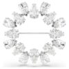 Broche Matrix com corte em pêra, branco, banhado a ródio Broche Matrix com corte em pêra, branco, banhado a ródio