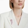 Broche Millenia com corte octogonal, roxo, banhado a dourado Broche Millenia com corte octogonal, roxo, banhado a dourado