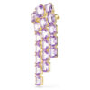 Broche Millenia com corte octogonal, roxo, banhado a dourado Broche Millenia com corte octogonal, roxo, banhado a dourado