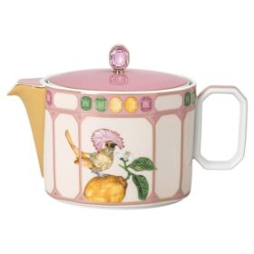 Bule Idyllia em porcelana, com motivo em cristal, papa-moscas, pequeno, multicolorido