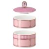 Caixa Signum em porcelana, pequena, rosa Caixa Signum em porcelana, pequena, rosa