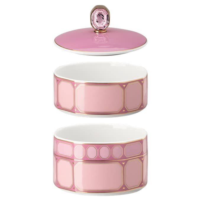 Caixa Signum em porcelana, pequena, rosa Caixa Signum em porcelana, pequena, rosa