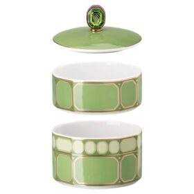Caixa Signum em porcelana, pequena, verde