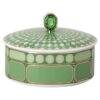 Caixa Signum em porcelana, verde Caixa Signum em porcelana, verde