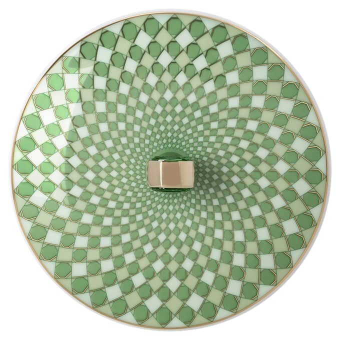 Caixa Signum em porcelana, verde Caixa Signum em porcelana, verde