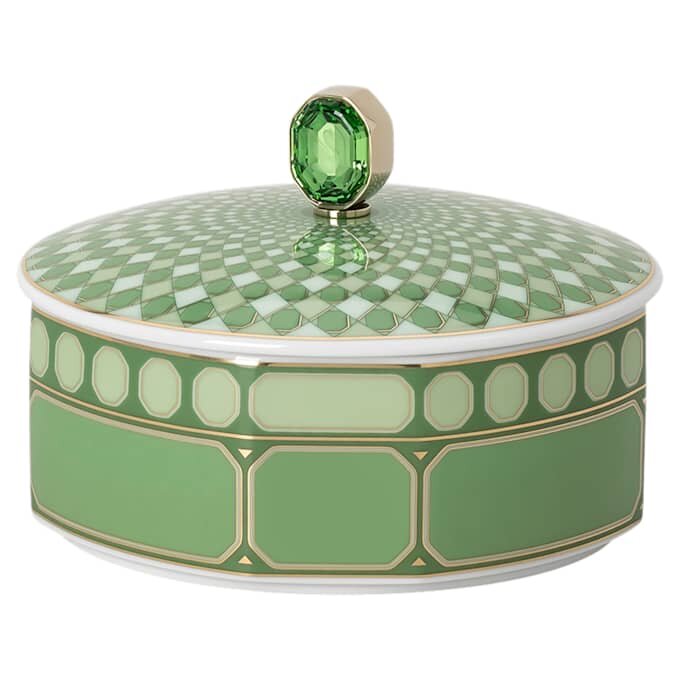 Caixa Signum em porcelana, verde Caixa Signum em porcelana, verde