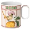 Caneca Idyllia em porcelana, com motivo «Crystal Print», papa-moscas, rosa