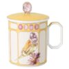 Caneca Idyllia em porcelana, com motivo em cristal, pintassilgo, amarela Caneca Idyllia em porcelana, com motivo em cristal, pintassilgo, amarela