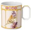 Caneca Idyllia em porcelana, com motivo em cristal, pintassilgo, amarela Caneca Idyllia em porcelana, com motivo em cristal, pintassilgo, amarela