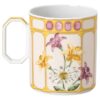 Caneca Idyllia em porcelana, com motivo em cristal, pintassilgo, amarela Caneca Idyllia em porcelana, com motivo em cristal, pintassilgo, amarela
