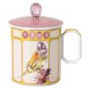 Caneca Idyllia em porcelana, com motivo em cristal, pintassilgo, amarela Caneca Idyllia em porcelana, com motivo em cristal, pintassilgo, amarela