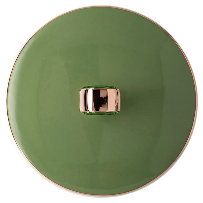 Caneca Signum com tampa, em porcelana, verde Caneca Signum com tampa, em porcelana, verde
