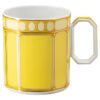 Caneca Signum com tampa, porcelana, amarela Caneca Signum com tampa, porcelana, amarela