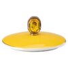 Caneca Signum com tampa, porcelana, amarela Caneca Signum com tampa, porcelana, amarela