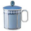 Caneca Signum com tampa, porcelana, azul Caneca Signum com tampa, porcelana, azul