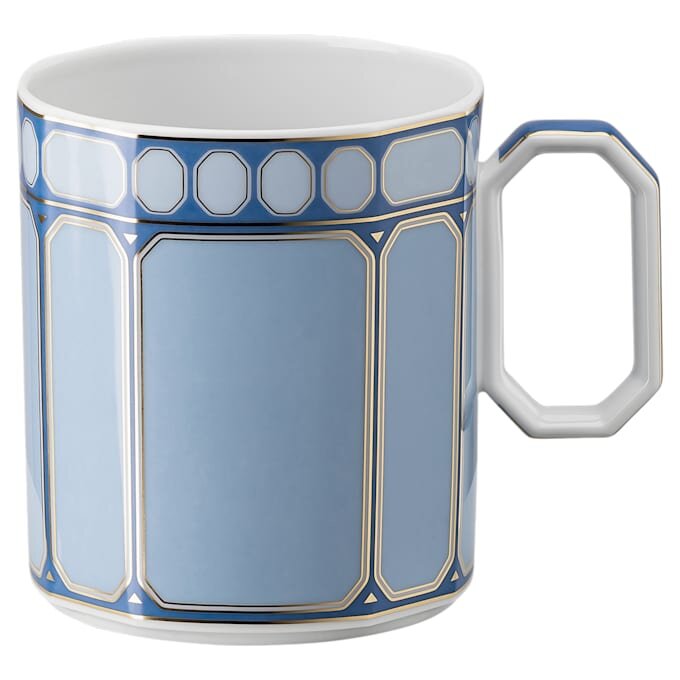 Caneca Signum com tampa, porcelana, azul Caneca Signum com tampa, porcelana, azul
