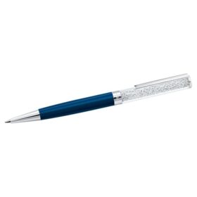 Caneta esferográfica Crystalline azul, lacada a azul, cromada