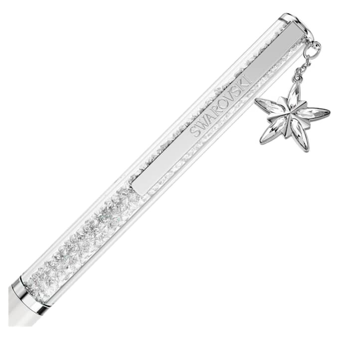 Caneta esferográfica Crystalline Branca, Lacada a Branco, Cromada Caneta esferográfica Crystalline Branca, Lacada a Branco, Cromada