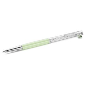 Caneta esferográfica Crystalline Clover, verde, lacada a verde, cromada